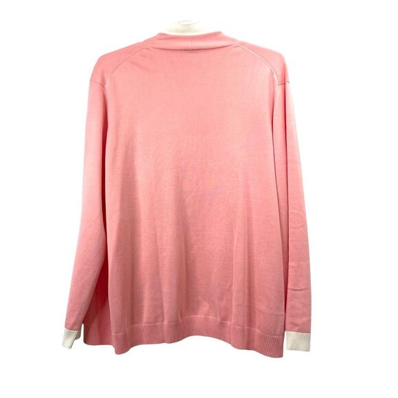 Ivy Storehouse AKA Alpha Kappa Alpha open front logo cardigan Size XXXXL pink wh - Picture 6 of 7